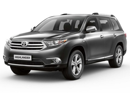 Ворсовые коврики на Toyota Highlander II 2007 - 2013 в Архангельске