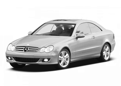 Ворсовые коврики на Mercedes CLK (C209) 2002 - 2009 в Архангельске